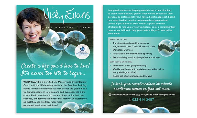 Vicky Evans flyer design